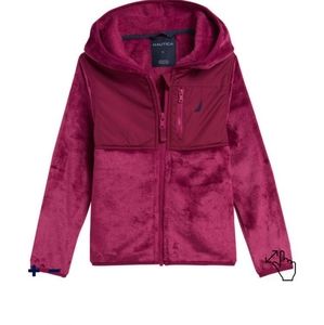 NWT Nautica Faux-fur Nautex Hooded Jacket- Dusty Pink (Raspberry Radiance)